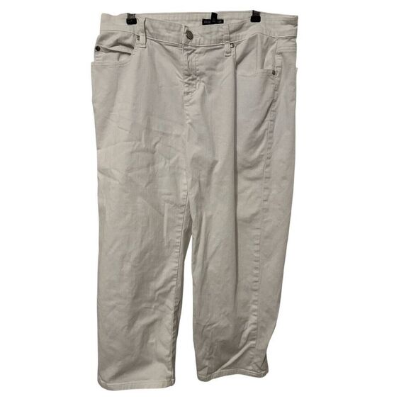 Eileen Fisher Jeans Adult Size 10 White Straight Leg‎ Stretch Casual Womens - Picture 1 of 4